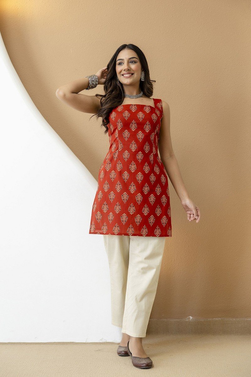 Raktika Bloom Top — Red