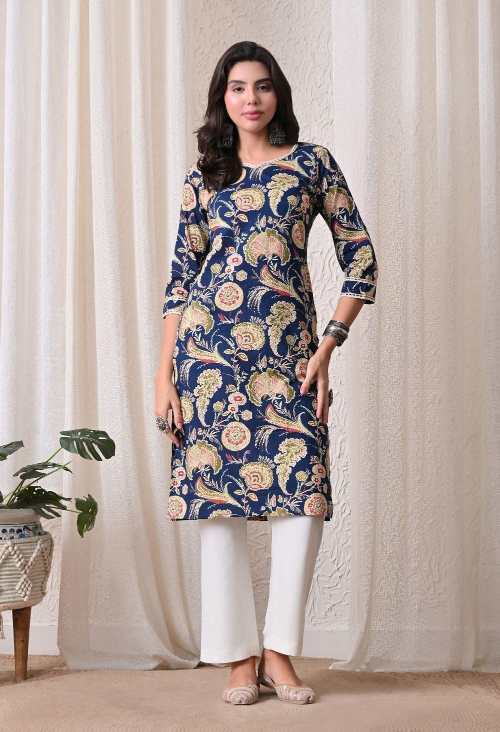 Zara Blossom Kurti — Royal Blue